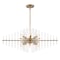 Designers Fountain Reeve 60 Watt 12 Light Brushed Antique Bronze Pendant with Clear Glass Rods 90438-BAB - alternate 1